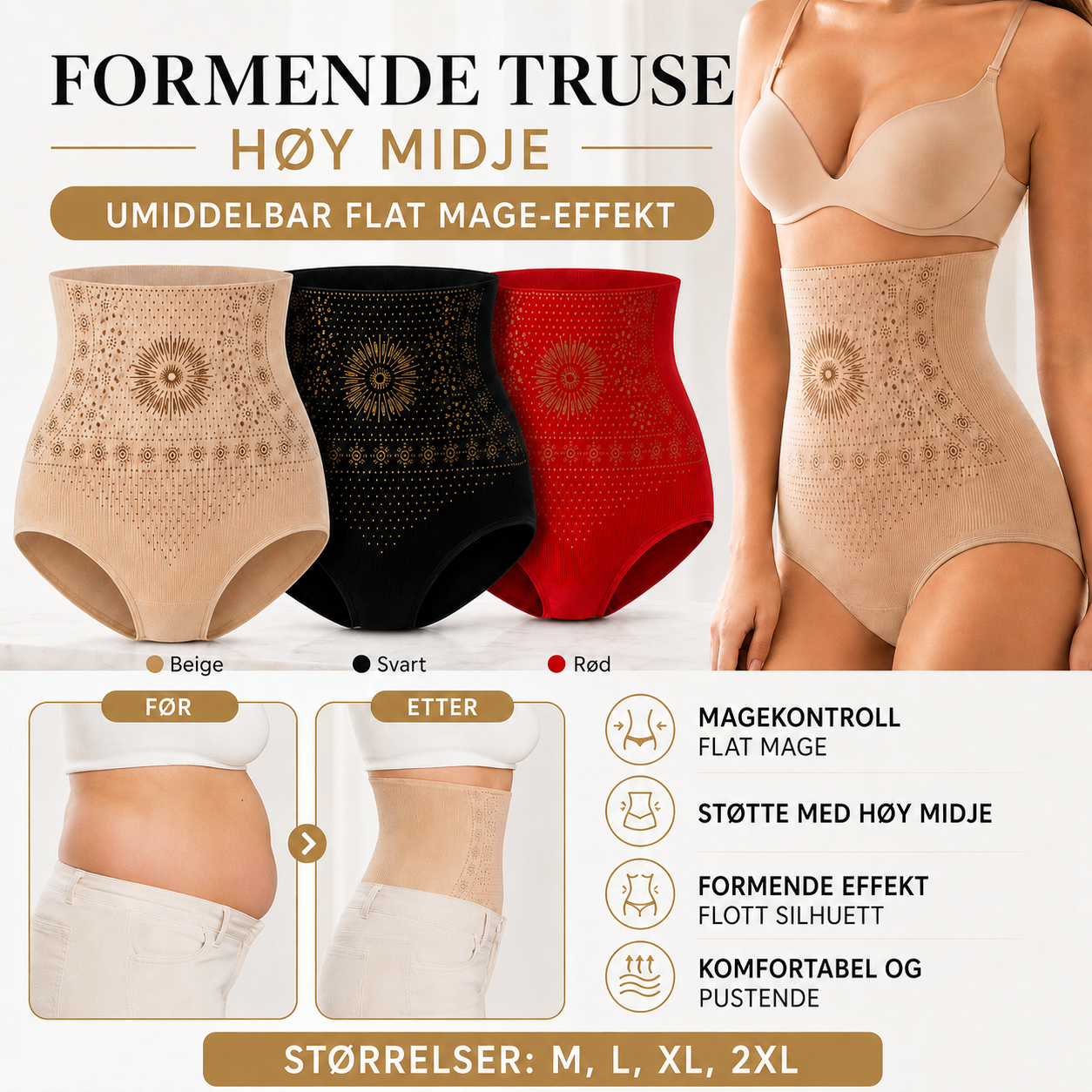 Formende Shorts med Høyt Liv