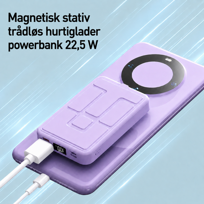 Magnetisk Trådløs Powerbank med Stativ