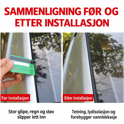 Gummitetningslist til bil, kan klippes til