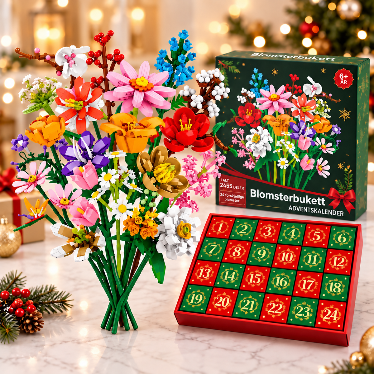 Blomsterbukett Adventskalender – Lag din egen magiske bukett til jul