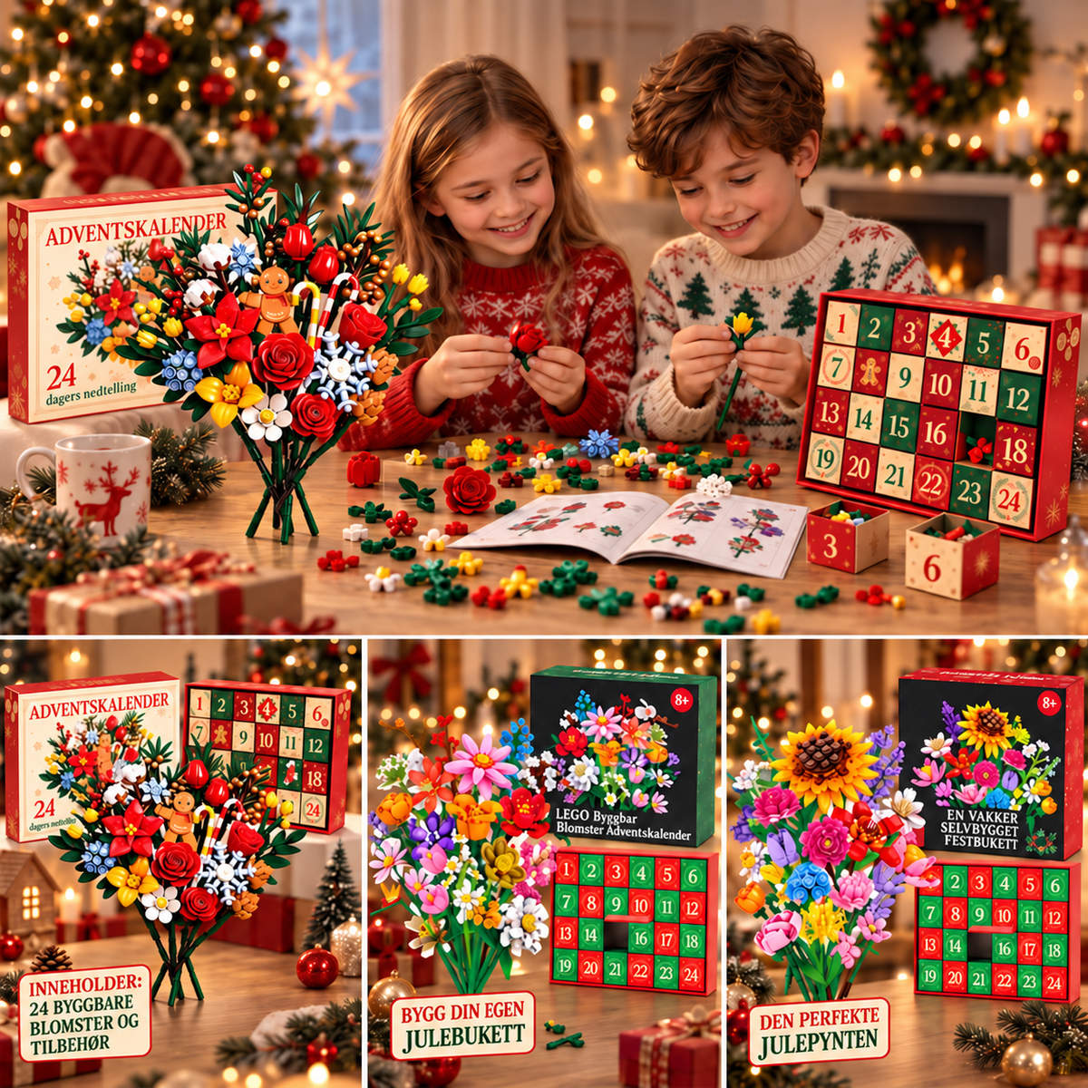 Blomsterbukett Adventskalender – Lag din egen magiske bukett til jul