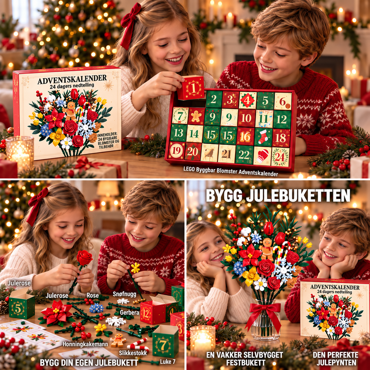 Blomsterbukett Adventskalender – Lag din egen magiske bukett til jul