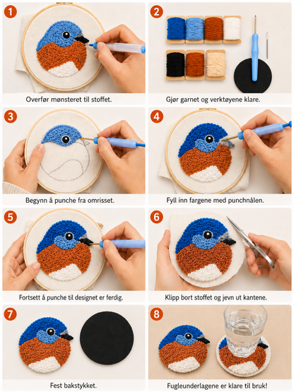 DIY Broderisett for Glassbrikker