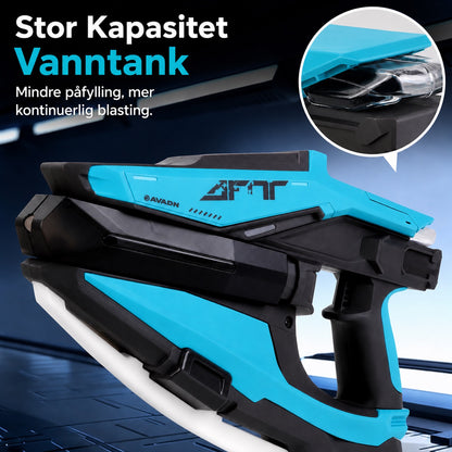 Elektrisk vannpistol med LED- og tåkeeffekter