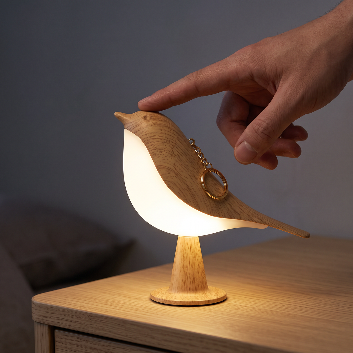 Trådløs Fuglelampe med Berøringsdimmer