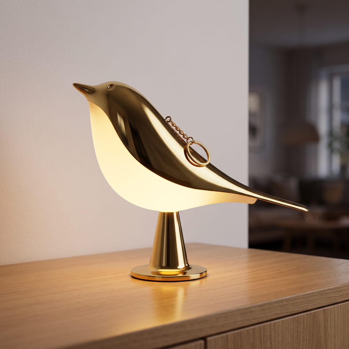 Trådløs Fuglelampe med Berøringsdimmer