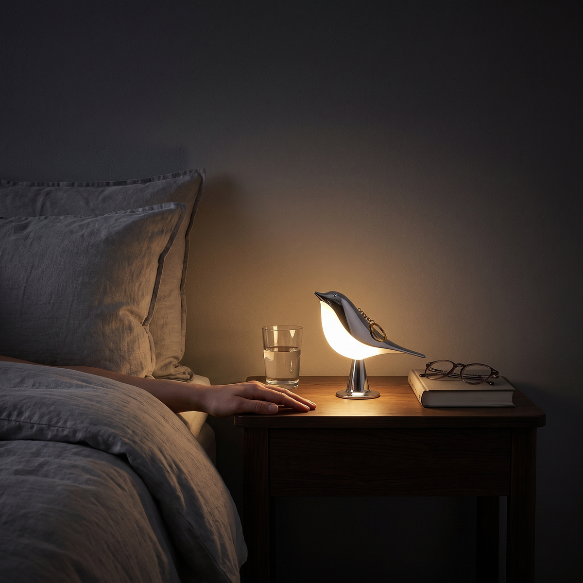 Trådløs Fuglelampe med Berøringsdimmer