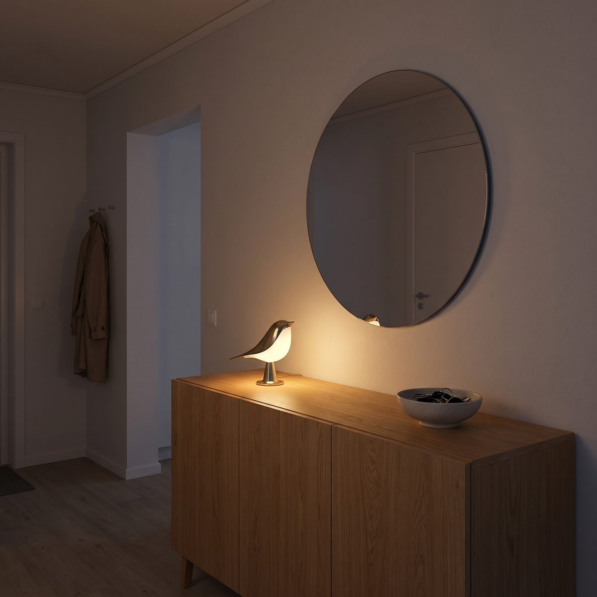 Trådløs Fuglelampe med Berøringsdimmer