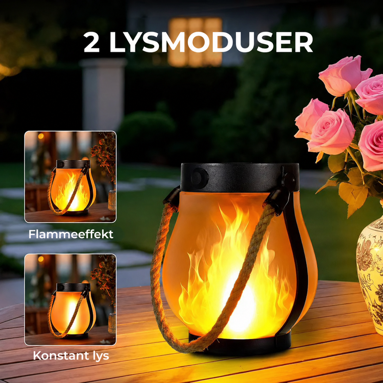 Solcelledrevet flammelykt