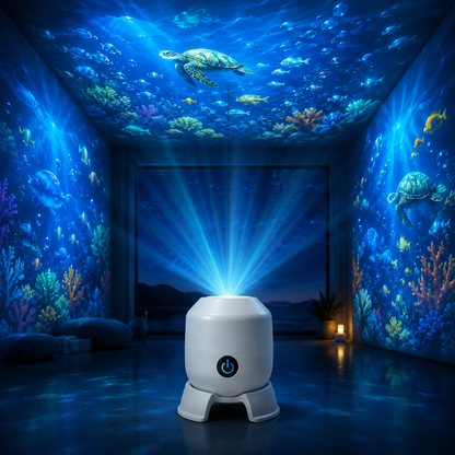 OceanWave Havprojektor med roterende LED-lys – Skap magiske kvelder