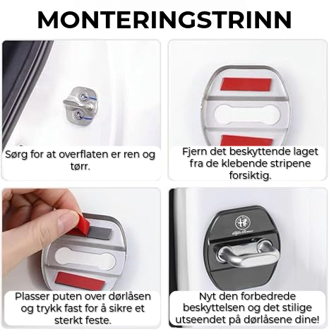 Luksus beskyttelsespads for bildørlås | 4 stk