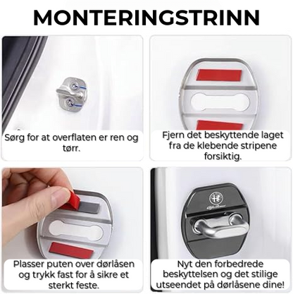 Luksus beskyttelsespads for bildørlås | 4 stk