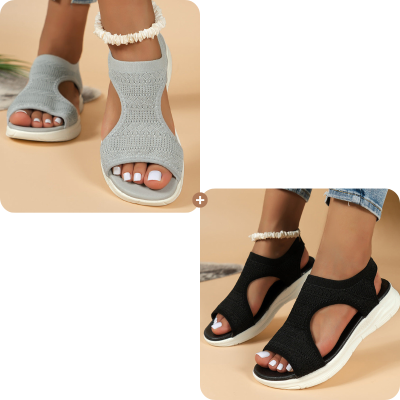Komfortable, pustende flate sandaler