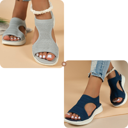 Komfortable, pustende flate sandaler