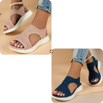 Komfortable, pustende flate sandaler