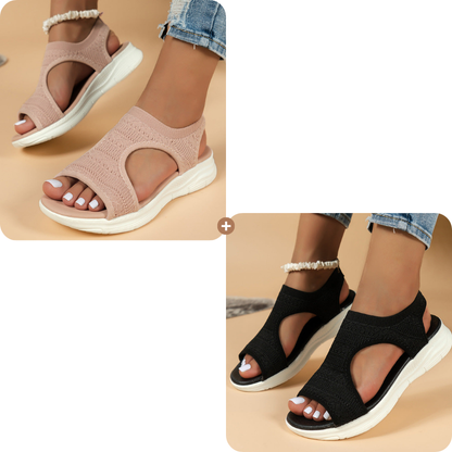 Komfortable, pustende flate sandaler