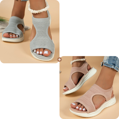 Komfortable, pustende flate sandaler