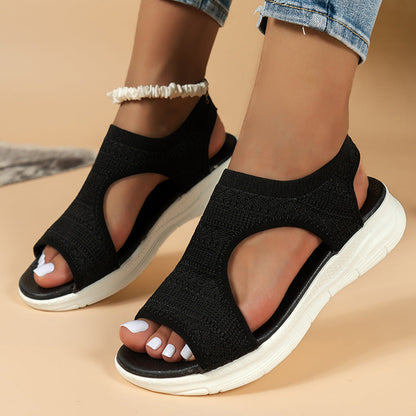 Komfortable, pustende flate sandaler