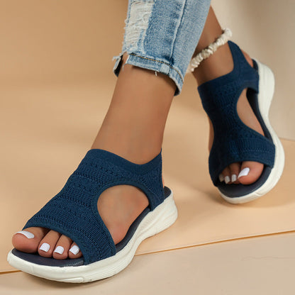 Komfortable, pustende flate sandaler