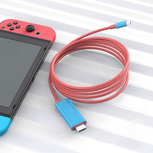 USB-C til HDMI-adapterkabel – Strøm, spill og lad samtidig – For Switch, mobil og nettbrett