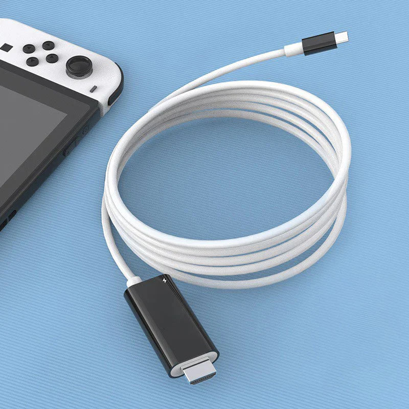 USB-C til HDMI-adapterkabel – Strøm, spill og lad samtidig – For Switch, mobil og nettbrett