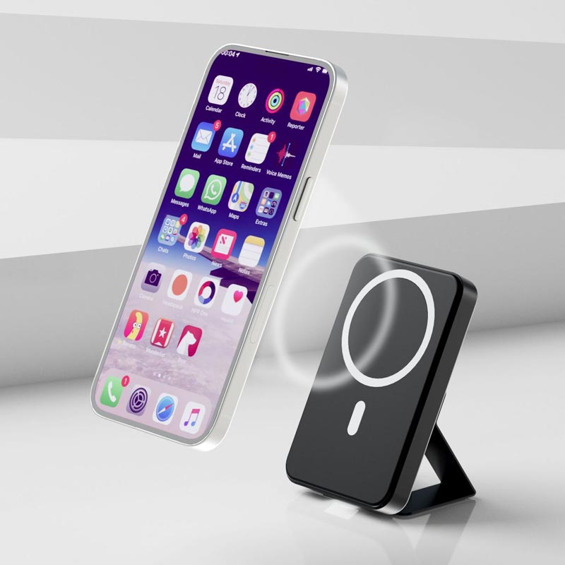 Magnetisk Trådløs Powerbank med Stativ