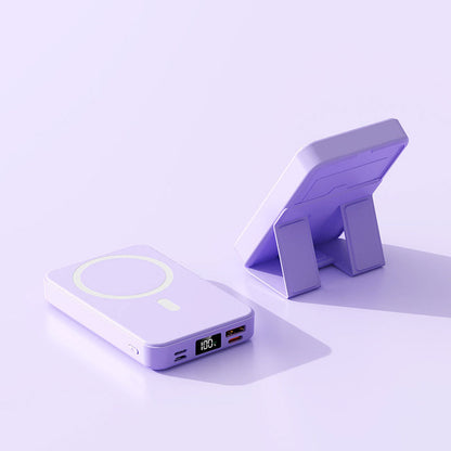 Magnetisk Trådløs Powerbank med Stativ
